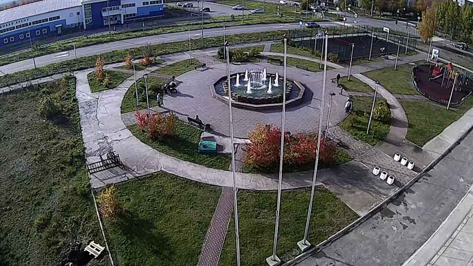 Webcam com vista para a fonte junto ao complexo esportivo «Atlet», Apatity