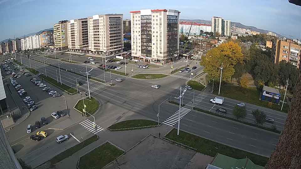 Cámara web en el cruce de las calles Chertygasheva y Nekrasova, Abakán