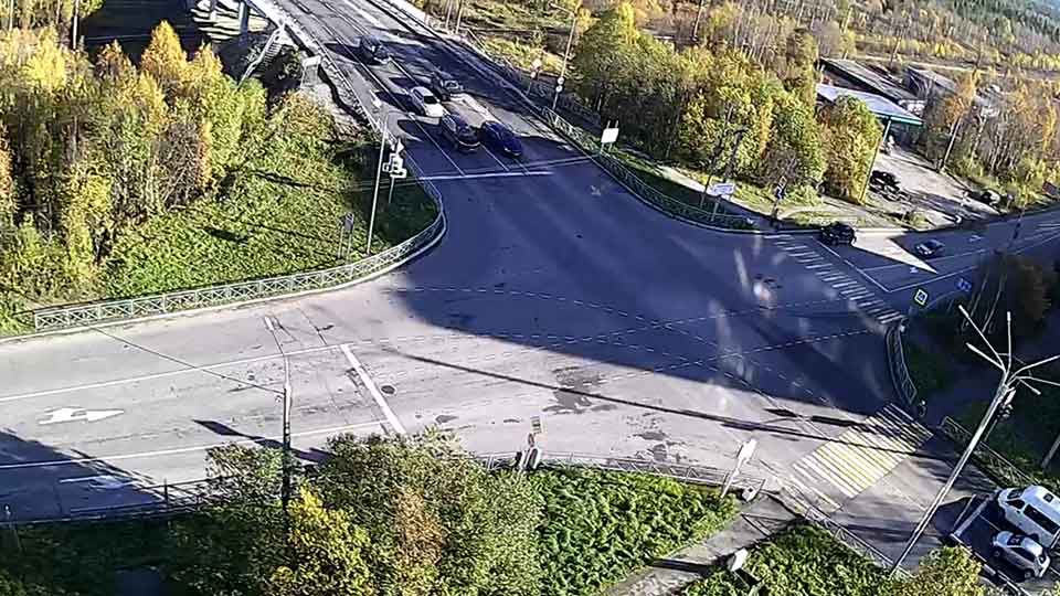 Webcam au carrefour des rues Fersmana et Kozlova à Apatity