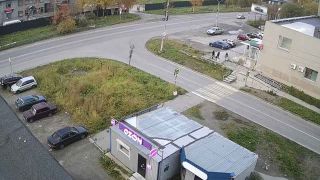 Cámara web en el cruce de las calles Kozlova y Zinovyeva, Apatity