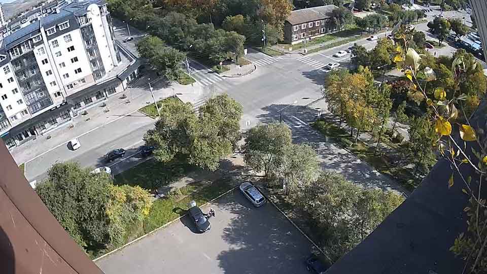 Cámara web en el cruce de las calles Lenina y Shevchenko, Abakán