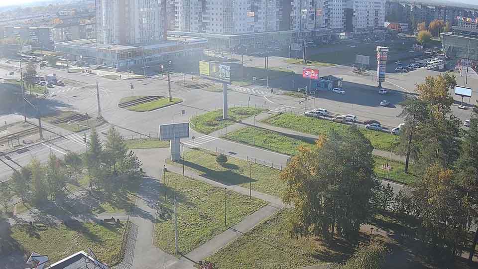 Cámara web en el cruce de la avenida Leningradsky y la calle Sotsialisticheskaya, Angarsk