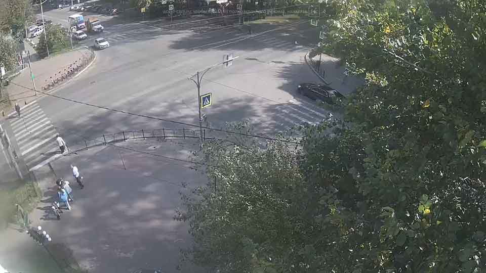 Webcam au carrefour des rues Shchetinkina et Chertygasheva à Abakan