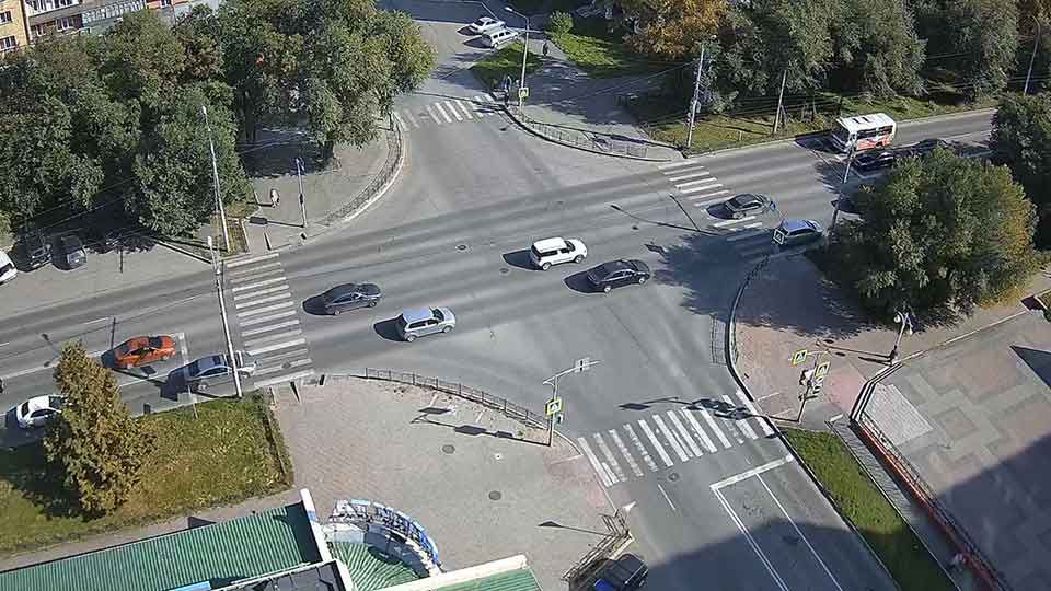 Cámara web en el cruce de las calles Shchetinkina y Telmana, Abakán